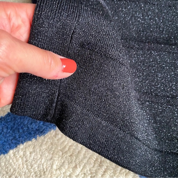 🖤 ATMOSPHERE BLACK SHIMMER SHORT SLEEVE FITTED DRESS! - Picture 6 of 11